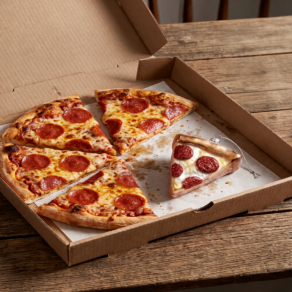 Pizzapunt in de boom Sass & Belle - kerstornament